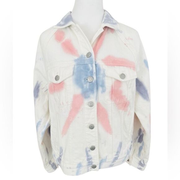 Madewell  Raglan Oversized Jean Jacket: Tie-Dyed Edition, size Small - Picture 4 of 8